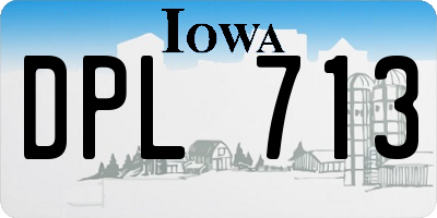 IA license plate DPL713