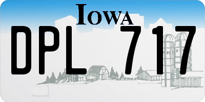 IA license plate DPL717