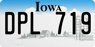 IA license plate DPL719