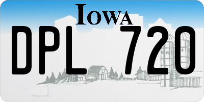 IA license plate DPL720