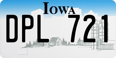 IA license plate DPL721