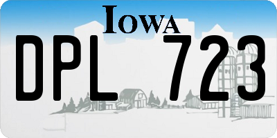 IA license plate DPL723
