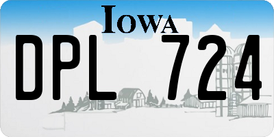 IA license plate DPL724