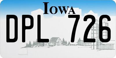 IA license plate DPL726