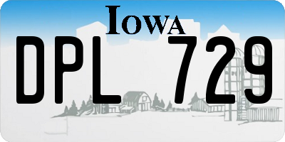 IA license plate DPL729