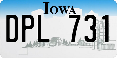 IA license plate DPL731