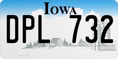 IA license plate DPL732