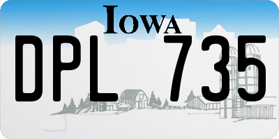 IA license plate DPL735