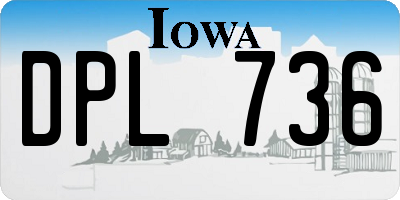 IA license plate DPL736