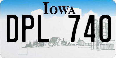 IA license plate DPL740