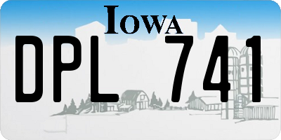 IA license plate DPL741
