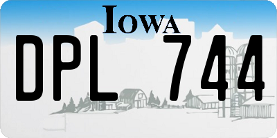IA license plate DPL744