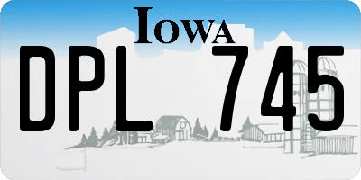 IA license plate DPL745