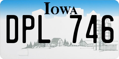 IA license plate DPL746