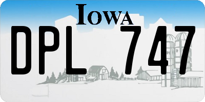 IA license plate DPL747