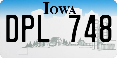 IA license plate DPL748