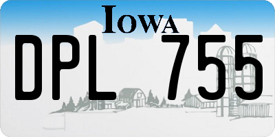 IA license plate DPL755