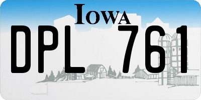 IA license plate DPL761