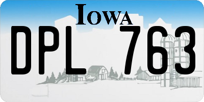 IA license plate DPL763