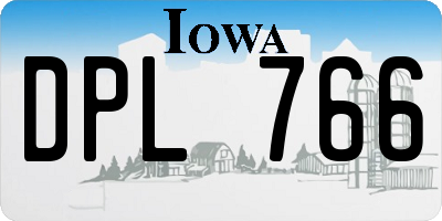 IA license plate DPL766
