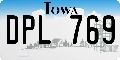 IA license plate DPL769