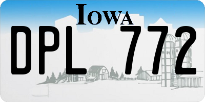 IA license plate DPL772