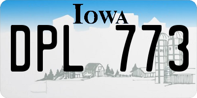IA license plate DPL773