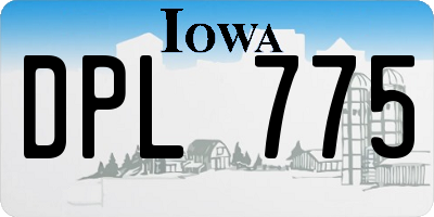 IA license plate DPL775