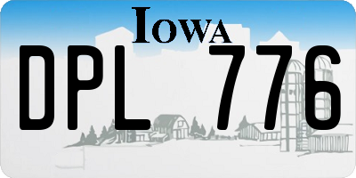 IA license plate DPL776