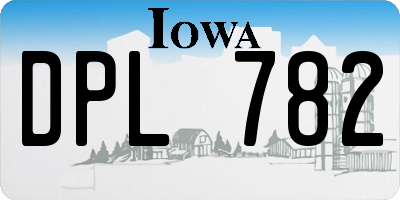 IA license plate DPL782