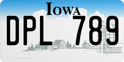 IA license plate DPL789