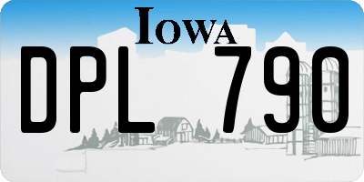 IA license plate DPL790