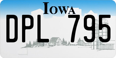 IA license plate DPL795