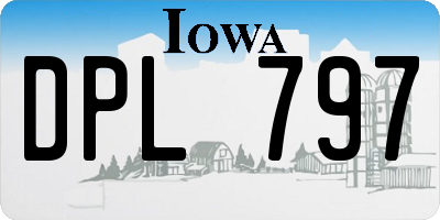 IA license plate DPL797