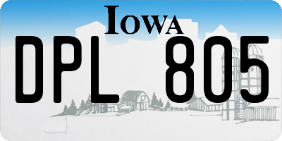 IA license plate DPL805