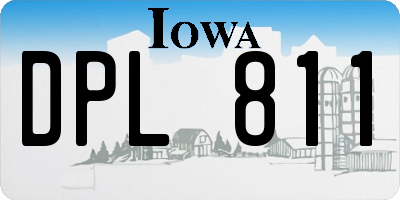 IA license plate DPL811