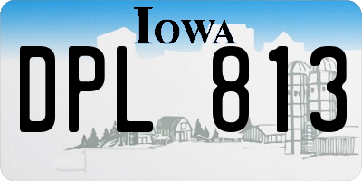 IA license plate DPL813