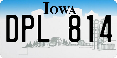 IA license plate DPL814