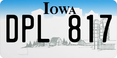 IA license plate DPL817