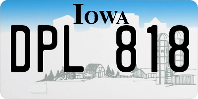 IA license plate DPL818