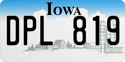 IA license plate DPL819