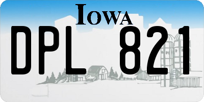 IA license plate DPL821