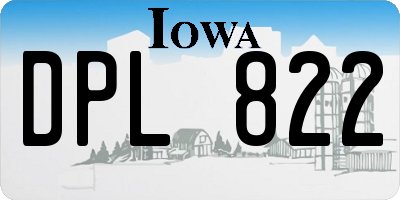IA license plate DPL822