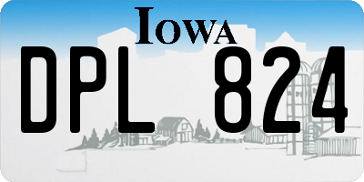 IA license plate DPL824