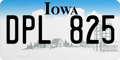 IA license plate DPL825
