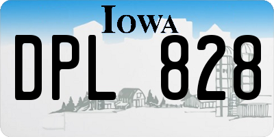 IA license plate DPL828