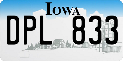 IA license plate DPL833