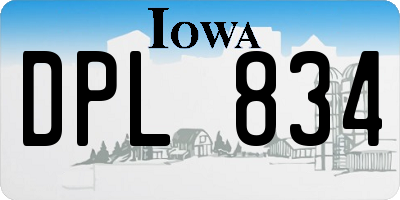 IA license plate DPL834
