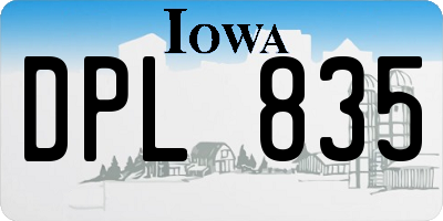 IA license plate DPL835
