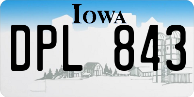 IA license plate DPL843